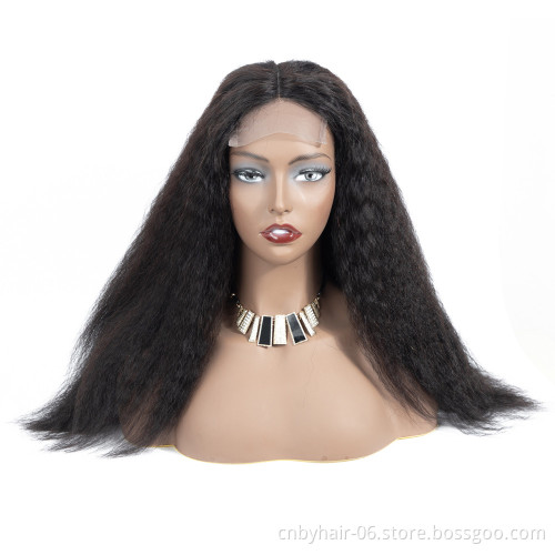 Virgin Cuticle Aligned Brazilian 13*6 Lace Front Lace Human Hair Wigs For Black Women With Stock